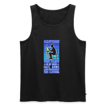 Wet paint - Männer Premium Bio Tank Top - Schwarz - Vorne - AI Model Male 178 light (178cm)
