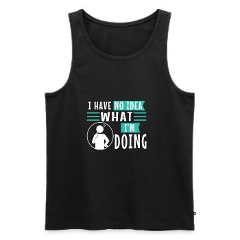 I have no idea what im doing - Men's Premium Organic Tank Top - black - Front - AI Model Male 178 light (178cm)