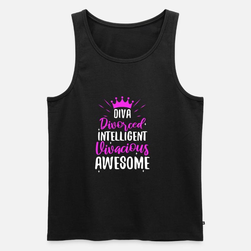 Divorce Diva - Männer Premium Bio Tank Top - Schwarz