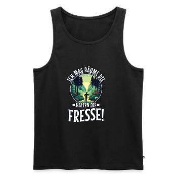 I like trees that hold the food - Men's Premium Organic Tank Top - black - Front - AI Model Male 178 light (178cm)