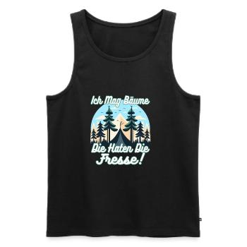 J’aime les arbres qui retiennent la nourriture - Débardeur bio Premium Homme - noir - Devant - Michal (187cm)