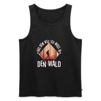 Aus dem weg ich muss in den Wald - Männer Premium Bio Tank Top - Schwarz - Vorne - AI Model Male 178 light (178cm)