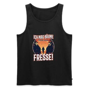 I like trees that hold the food - Men's Premium Organic Tank Top - black - Front - AI Model Male 178 light (178cm)