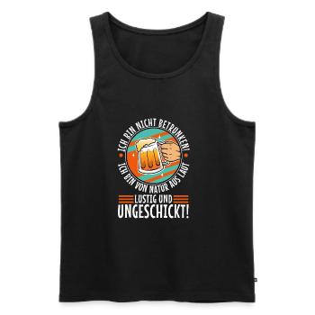 I'm not drunk, nature loud, funny and - Men's Premium Organic Tank Top - black - Front - Michal (187cm)