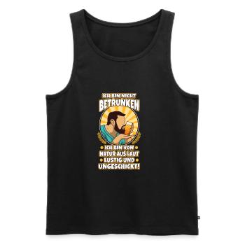 I'm not drunk, nature loud, funny and - Men's Premium Organic Tank Top - black - Front - Michal (187cm)