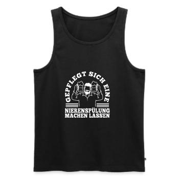 Well-groomed to have a kidney irrigation - Men's Premium Organic Tank Top - black - Front - AI Model Male 178 light (178cm)