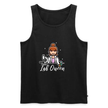 Lab Queen - Männer Premium Bio Tank Top - Schwarz - Vorne - AI Model Male 178 light (178cm)