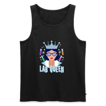 Lab Queen - Männer Premium Bio Tank Top - Schwarz - Vorne - AI Model Male 178 light (178cm)