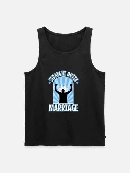 Straight Outta Marriage - Men's Premium Organic Tank Top - black