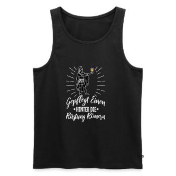 Gepflegt einen hinter die Rüstung Römern - Männer Premium Bio Tank Top - Schwarz - Vorne - Michal (187cm)