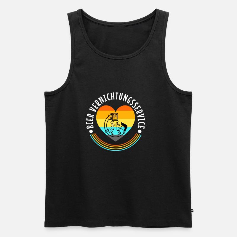 Bier Vernichtungsservice - Männer Premium Bio Tank Top - Schwarz