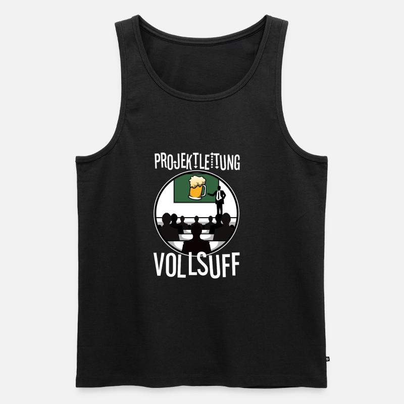 Projektleitung Vollsuff - Männer Premium Bio Tank Top - Schwarz