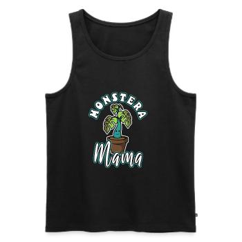 Monstera Mama - Débardeur bio Premium Homme - noir - Devant - Michal (187cm)