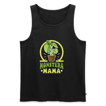 Monstera Mama - Débardeur bio Premium Homme - noir - Devant - Michal (187cm)