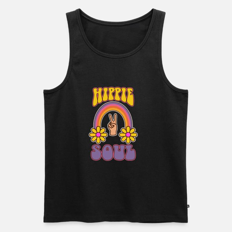 Hippie Soul - Männer Premium Bio Tank Top - Schwarz