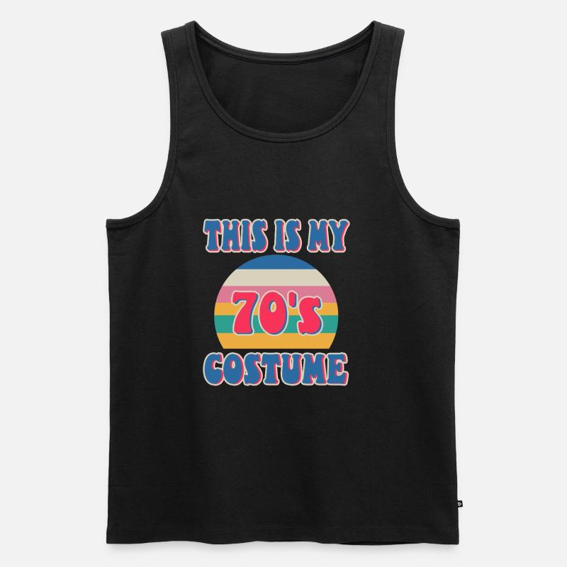 This Is My 70s Costume - Männer Premium Bio Tank Top - Schwarz