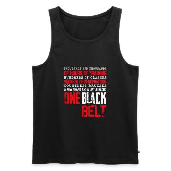 Black Belt - Martial Artist - Karate - Men's Premium Organic Tank Top - black - Front - Michal (187cm)
