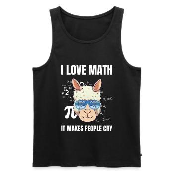 I Love Math It Makes People Cry Mathelehrer - Männer Premium Bio Tank Top - Schwarz - Vorne - AI Model Male 178 light (178cm)