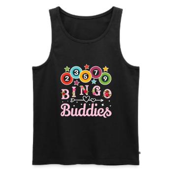 Bingo Buddies Funny Bingo Couple Lucky Game - Men's Premium Organic Tank Top - black - Front - Michal (187cm)
