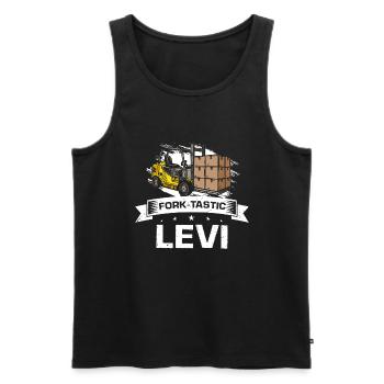 Lagerhausfahrer und Lagerarbeiter für Stapler - Männer Premium Bio Tank Top - Schwarz - Vorne - AI Model Male 178 light (178cm)