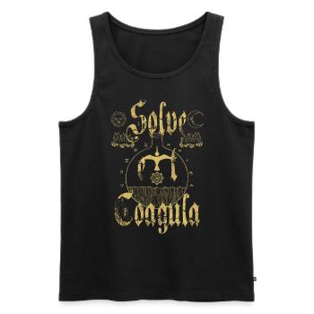 Solve et Coagula - Men's Premium Organic Tank Top - black - Front - AI Model Male 178 light (178cm)
