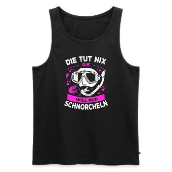 Schnorcheln Spruch Schnorchler Taucher Schnorcheln - Männer Premium Bio Tank Top - Schwarz - Vorne - Michal (187cm)