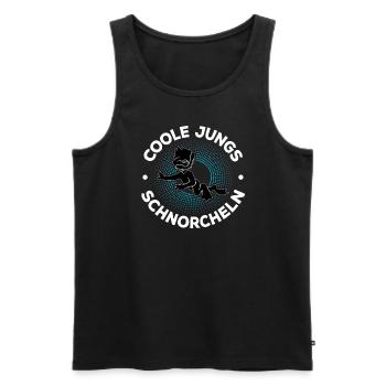 Schnorcheln Schnorchler Taucher Tauchen Schnorchel - Männer Premium Bio Tank Top - Schwarz - Vorne - Michal (187cm)