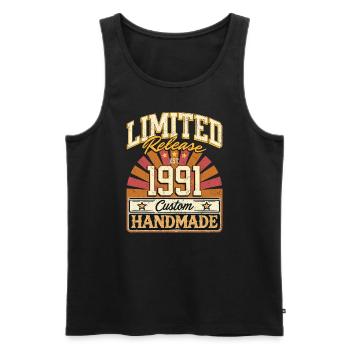 Limited 1991 Lustige Sprüche Geschenk Geburtstag - Männer Premium Bio Tank Top - Schwarz - Vorne - Michal (187cm)