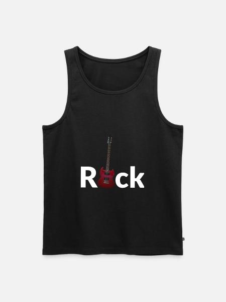 Rock - E guitar - Men's Premium Organic Tank Top - black