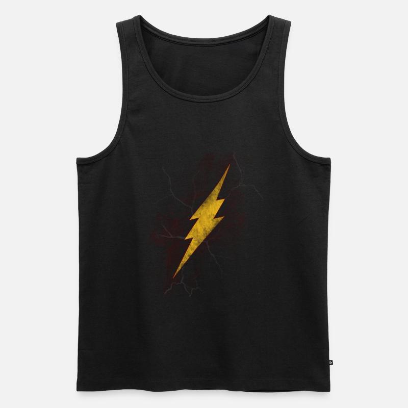 Blitz - Männer Premium Bio Tank Top - Schwarz