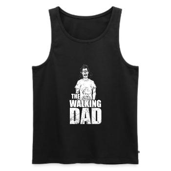 le papa ambulant papa frais père landau - Débardeur bio Premium Homme - noir - Devant - AI Model Male 178 light (178cm)