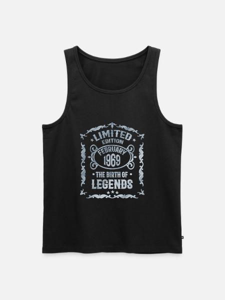February 1969 Legends Birthday - Men's Premium Organic Tank Top - black