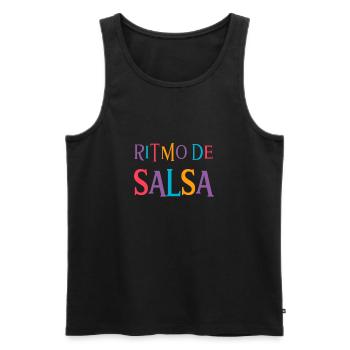 Salsa Rhythm T-shirt Danse Salsa - Débardeur bio Premium Homme - noir - Devant - Michal (187cm)