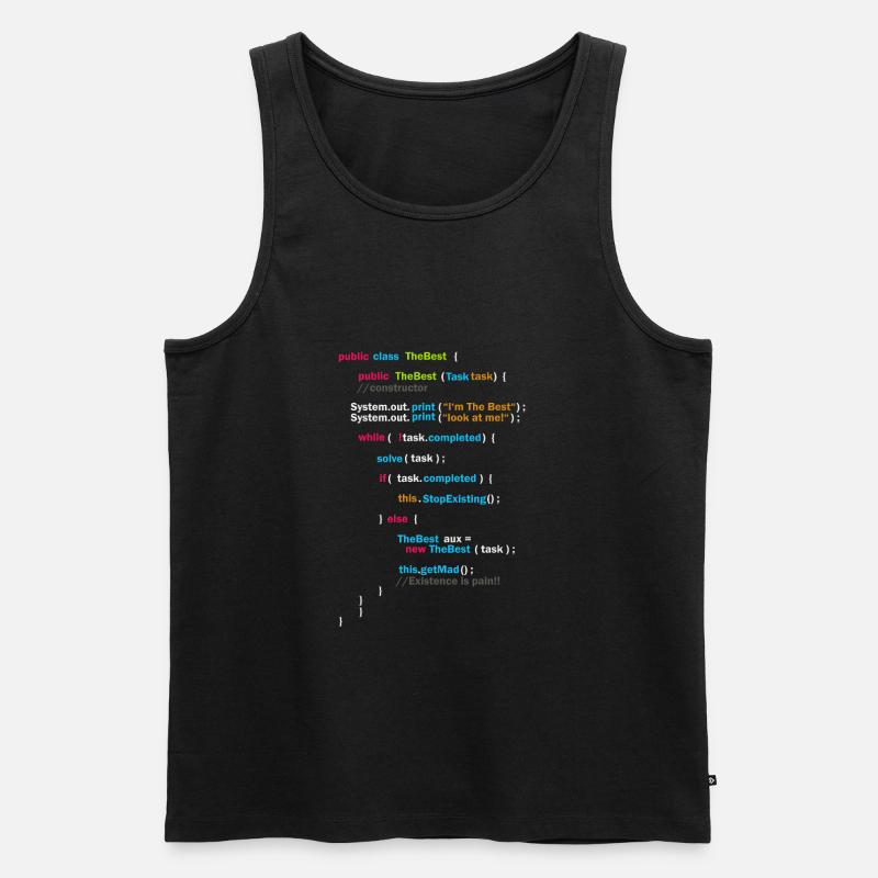 Programm Code - Männer Premium Bio Tank Top - Schwarz