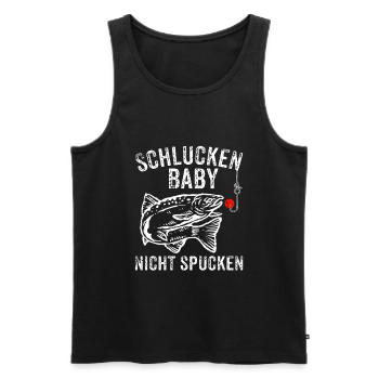 Angler Angel Fischen Sportfischen Fisch Angelrute - Männer Premium Bio Tank Top - Schwarz - Vorne - AI Model Male 178 light (178cm)