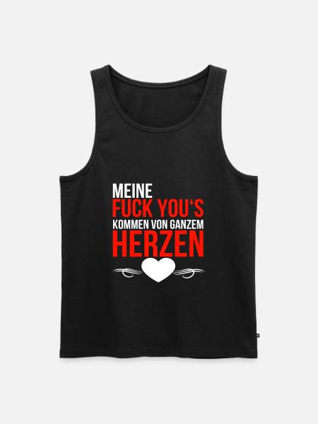 fuck you - Men's Premium Organic Tank Top - black