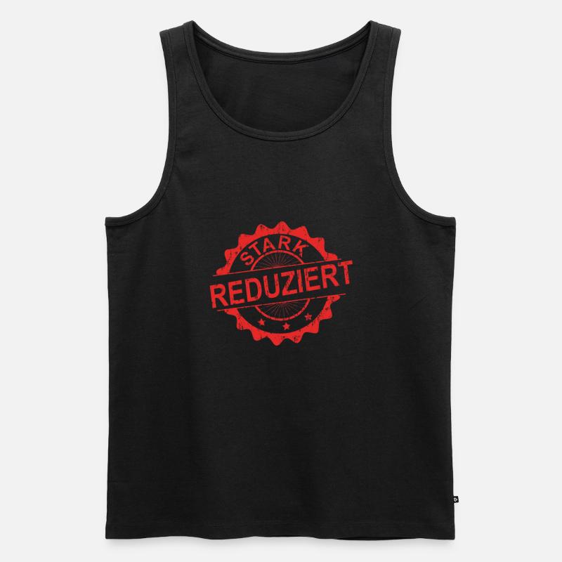 Stark Reduziert - Männer Premium Bio Tank Top - Schwarz