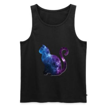 Katze Katzen Cat Kitty Hauskatze Katzenliebhaber - Männer Premium Bio Tank Top - Schwarz - Vorne - AI Model Male 178 light (178cm)