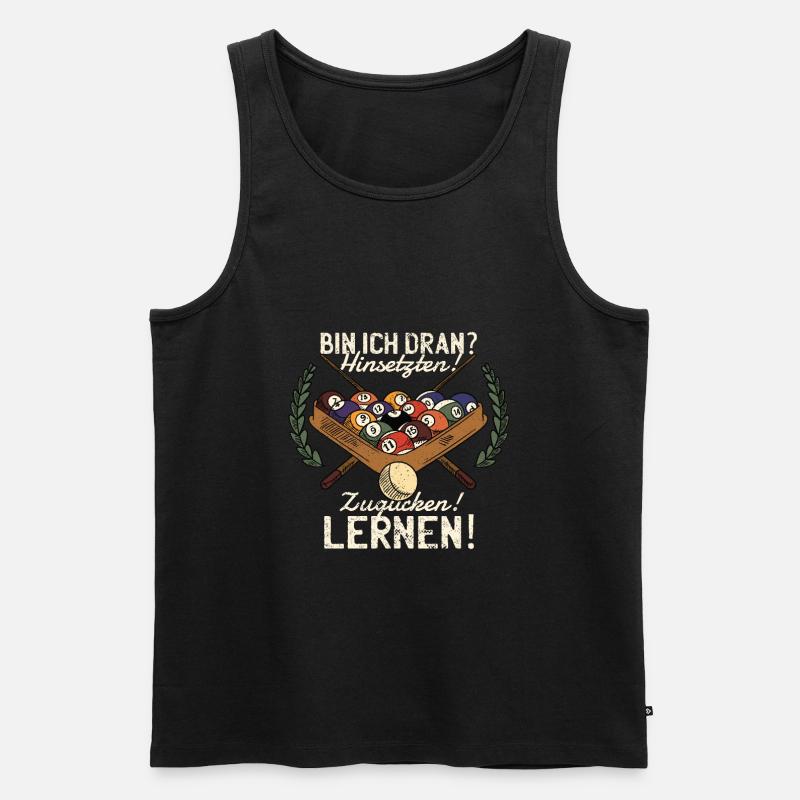 Billard - Männer Premium Bio Tank Top - Schwarz
