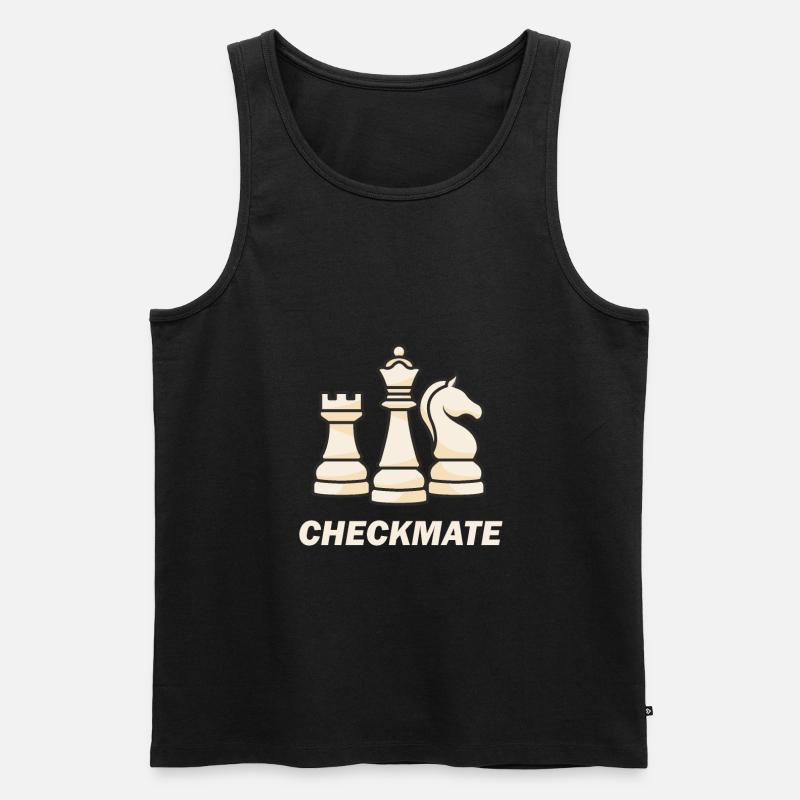 Checkmate Schach Schachmatt Geschenk - Männer Premium Bio Tank Top - Schwarz
