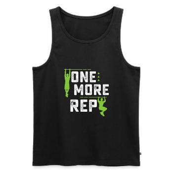 On More Rep Planche Calisthenics Street Workout - Männer Premium Bio Tank Top - Schwarz - Vorne - AI Model Male 178 light (178cm)