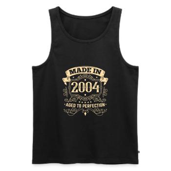 Geboren in 2004 Geburtstag Sprüche - Männer Premium Bio Tank Top - Schwarz - Vorne - AI Model Male 178 light (178cm)