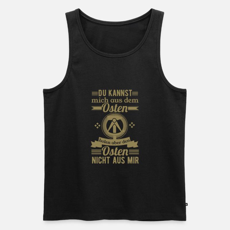 Ostdeutsch Ostalgie Stolzer Ostdeutscher DDR - Männer Premium Bio Tank Top - Schwarz