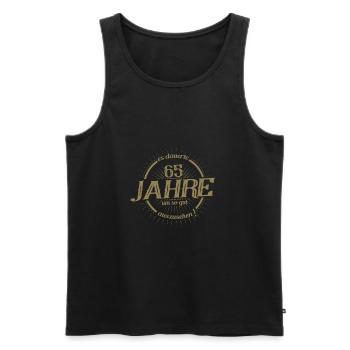 Es dauerte 65 Jahre um so gut auszusehen - Männer Premium Bio Tank Top - Schwarz - Vorne - Michal (187cm)