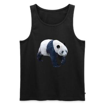 Ours panda géant - Débardeur bio Premium Homme - noir - Devant - AI Model Male 178 light (178cm)