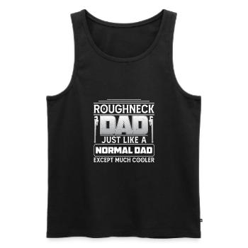 Roughneck Dad außer viel cooler lustiger - Männer Premium Bio Tank Top - Schwarz - Vorne - Michal (187cm)