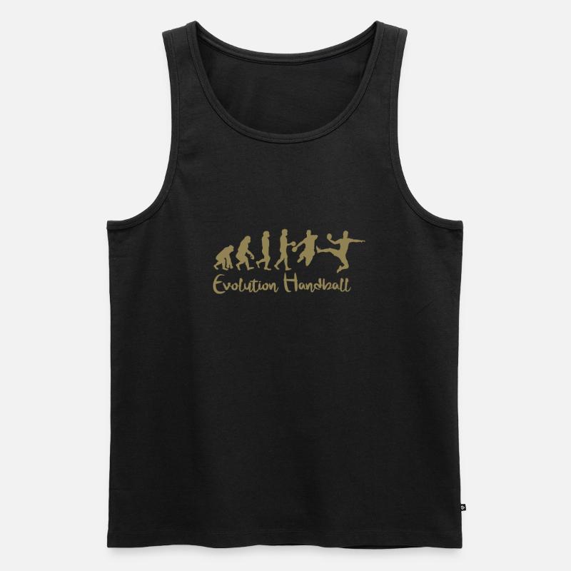 Evolution Handball Geschenk - Männer Premium Bio Tank Top - Schwarz
