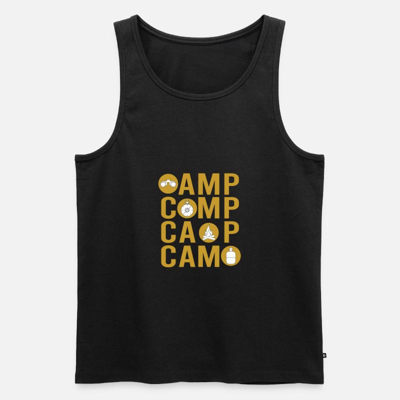 Camper Camping Camping Tools - Männer Premium Bio Tank Top - Schwarz