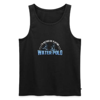 I'd Rather Be Playing Funny Water Polo Athlete Fan - Débardeur bio Premium Homme - noir - Devant - Michal (187cm)
