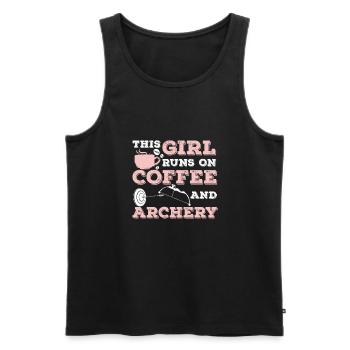 Dieses Mädchen läuft auf Kaffee, lustige - Männer Premium Bio Tank Top - Schwarz - Vorne - Michal (187cm)